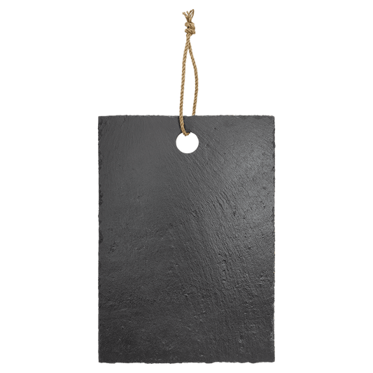 13 3/4" x 9 3/4" RECTANGLE SLATE CUTTING BOARD WITH HANGER STRING