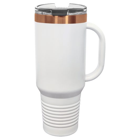 VACUUM INSULATED RINGNECK TUMBLER WITH CLEAR LID